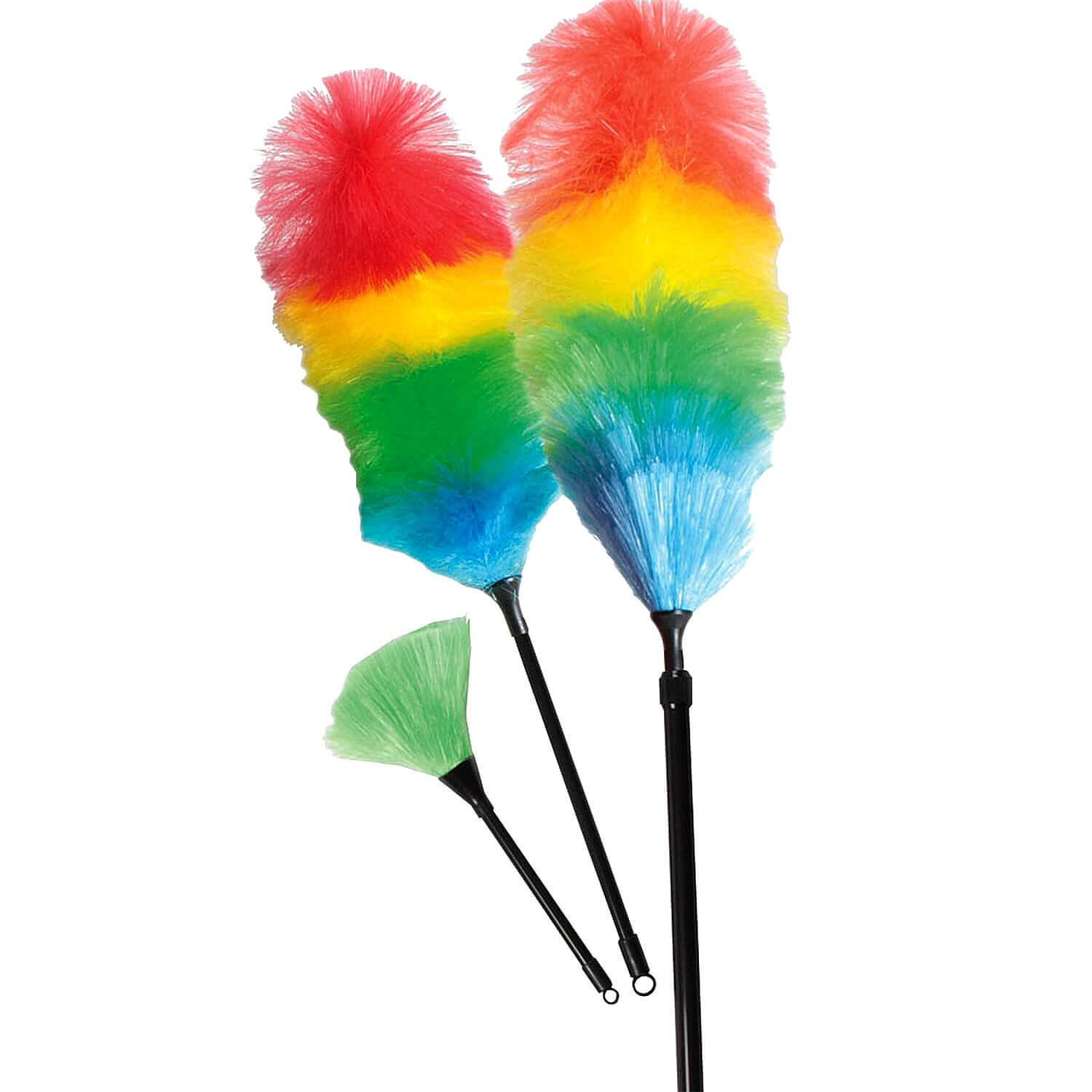 Coopers of Stortford - Static Duster Pack of 3, Electrostatic Feather Dusters with Telescopic Handle, Multi-Size for Efficient Household Cleaning