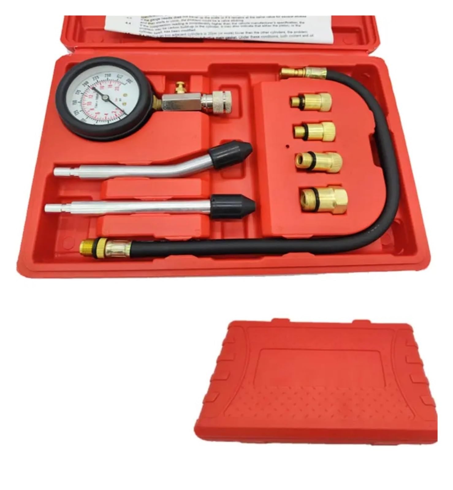 Manometro, Kit for tester di compressione del cilindro del motore da 8 pezzi Kit for test a pressione del motore a gas di compressione del cilindro a strumentazione for strumenti automobilistici
