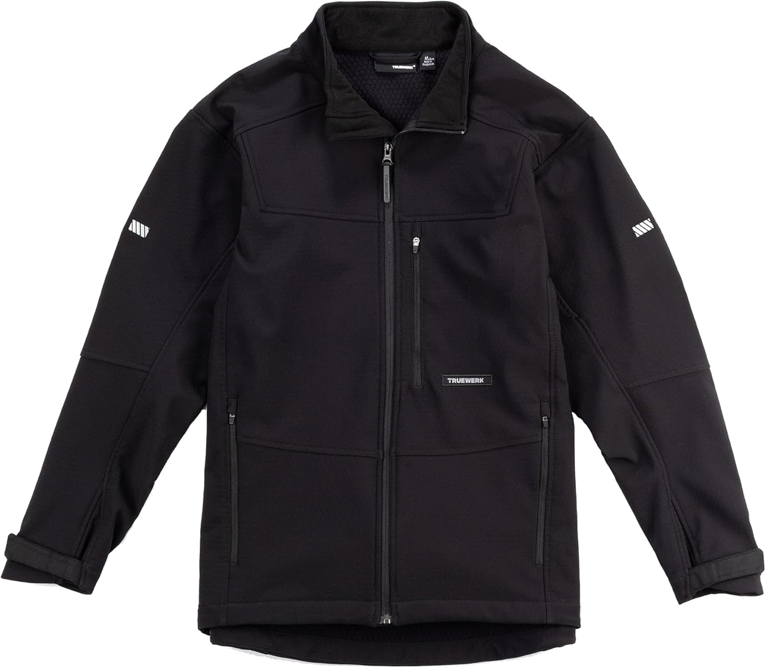 TRUEWERK Men's Softshell Work Jacket - S3 Solution Coat Technical Workwear, Lightweight, Waterproof with 4-Way Stretch