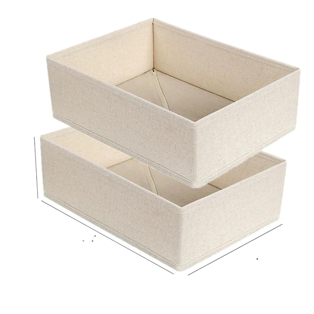 MKLHAVB Foldable Drawer Organizers Oxford Underwear Storage Box Bra Socks Wardrobe Containers Closet Jeans Organizer(2pcs-M)