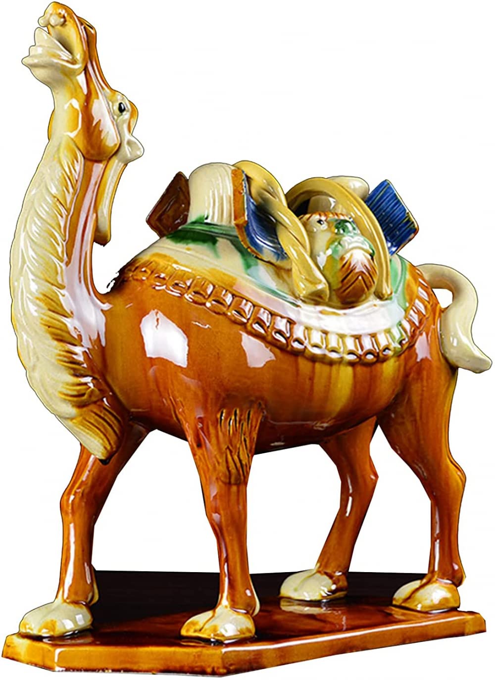 sdSDGrw statue, Camel Statues Home Decor Figurines, Ceramics Animal Sculptures for Living Room, and Office Decoration