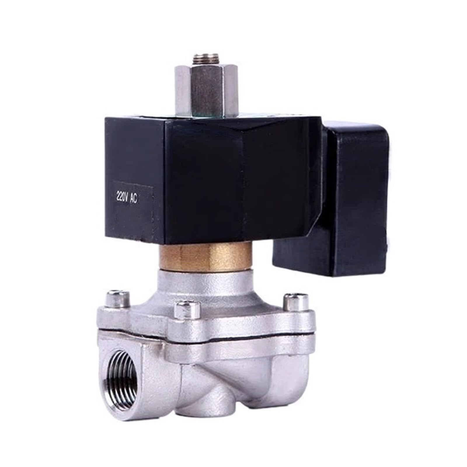 Électrovanne en acier inoxydable 1-1/4 avec étanchéité Viton BSP
