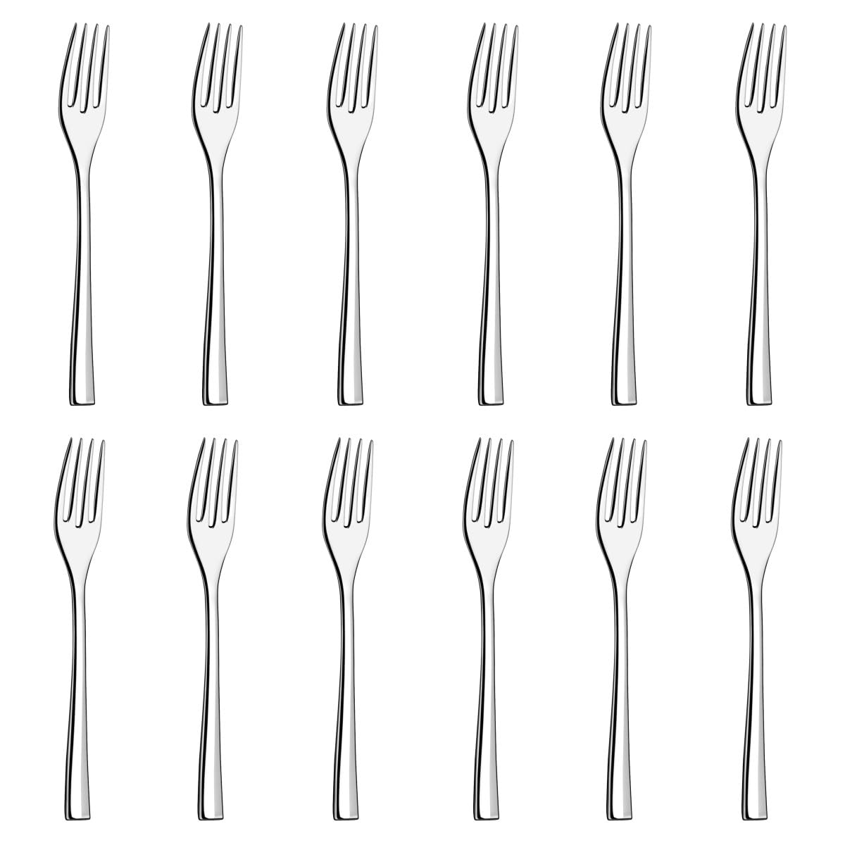 Steel C16600B000340 - Tenedores de postre (12 unidades)