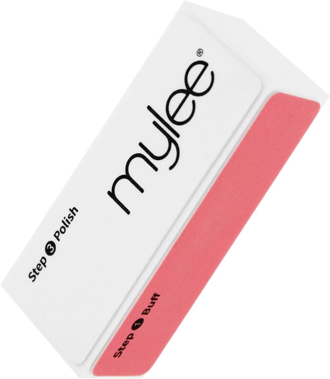 3 Way Nail Buffer – Professional Salon Manicure Treatment Sanding File 3-Sided Grit (320/600/3000) Buffing Block for Easy Gel Polish and Acrylic Prep – Shiny Glossy Surface for Natural Nails