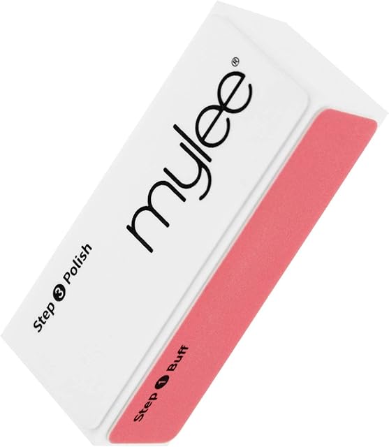 Mylee 3 Way Nail Buffer  Professional Salon Manicure Treatment Sanding File 3-Sided Grit (320/600/3000) Buffing Block for Easy Gel Polish and Acrylic Prep  Shiny Glossy Surface for Natural Nails