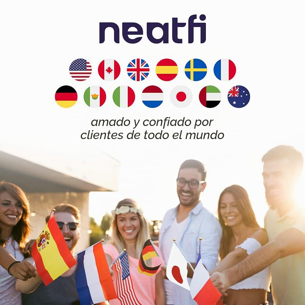 Neatfi (Nuevo Modelo) Lámpara de escritorio LED elegante y moderna con abrazadera, 3.000 lúmenes, 3000K-6500K, luz de monitor regulable con 5 niveles de brillo y 5 modos de luz (80 CM, Blanco)