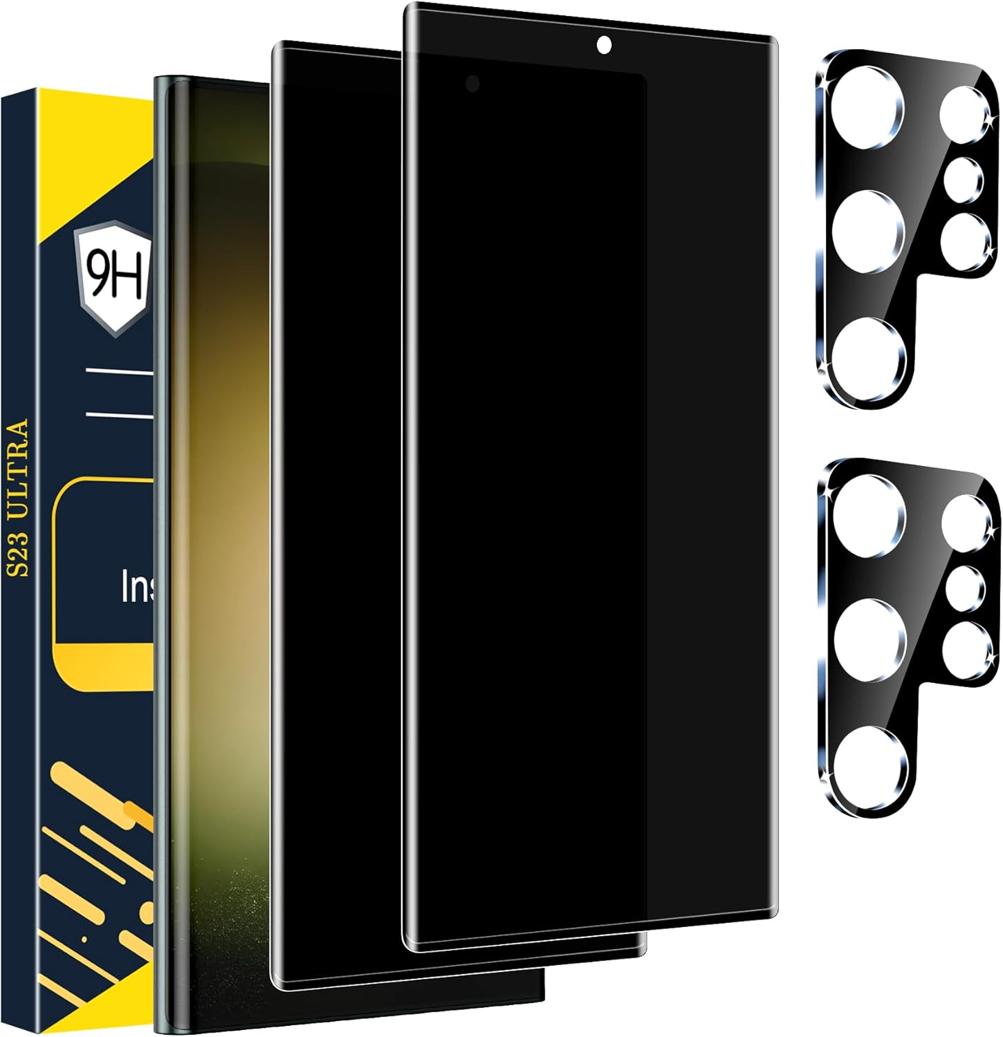 Arshek [2+2 Pack] Galaxy S23 Ultra Privacy Screen Protector, 9H