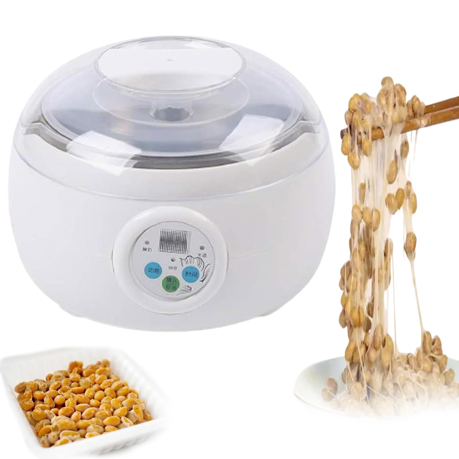 Automatyczny fermentor Natto, Elektryczny Fermentor Natto, 1,5 l Inteligentna Fermentacja Natto, do produkcji jogurtu, przygotowania Natto, maszyna elektryczna