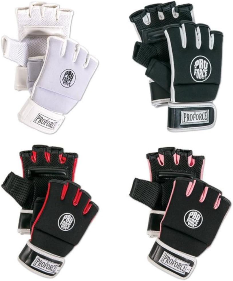 PROFORCE Kickboxing Fitness Gloves (Black/Red, Small)
