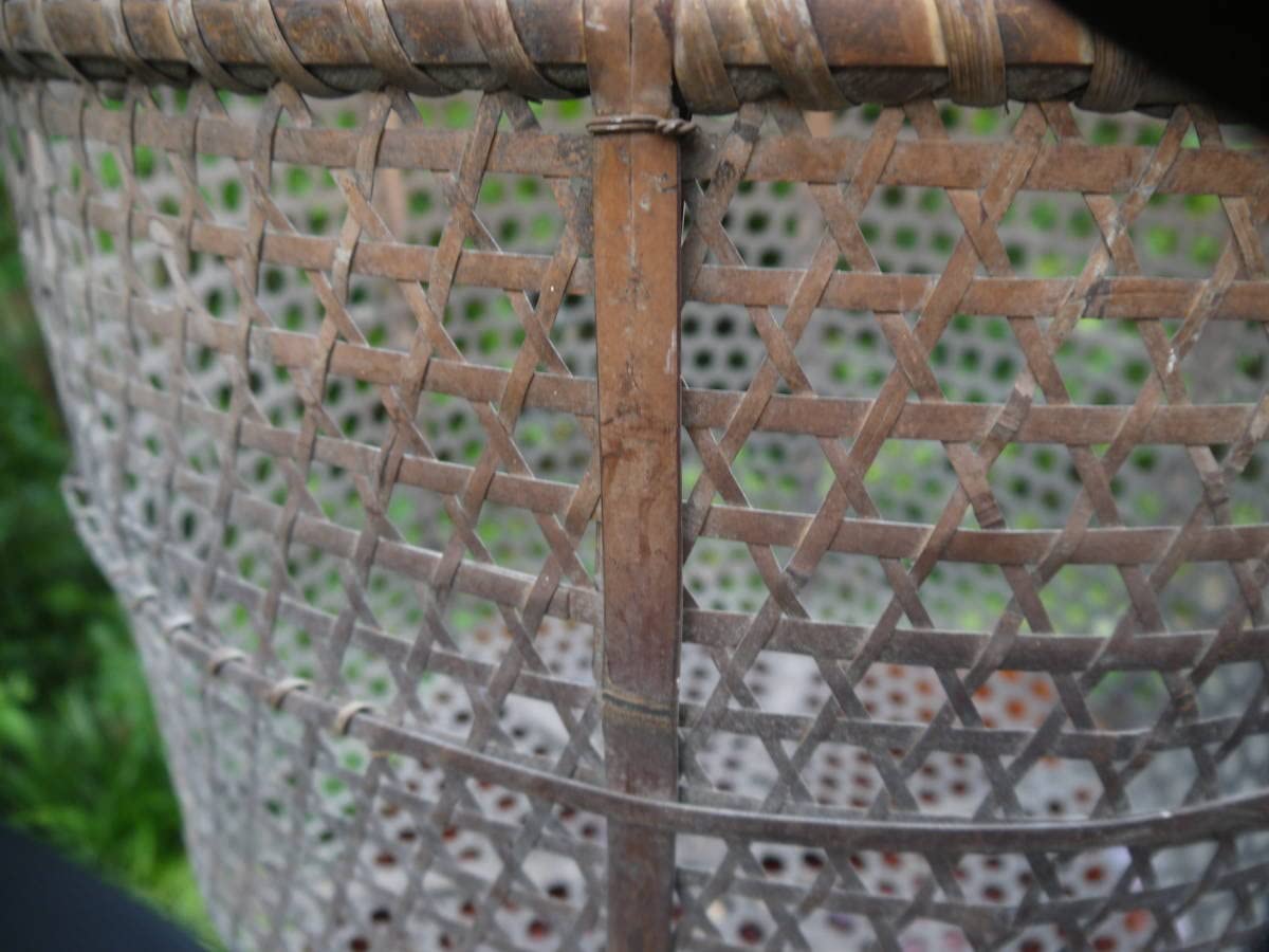 【竹籠】古い竹かご　御用籠　野菜かご　古道具　収納カゴ　古民具 Amazon.co.jp: 【2Au15O】竹かご竹籠古民具古民家バスケット収納天然