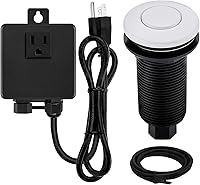 Vista 17 de Kit de interruptores de aire para eliminación de basura SinKtop con botón de acero inoxidable, oro champán Champagne bronce