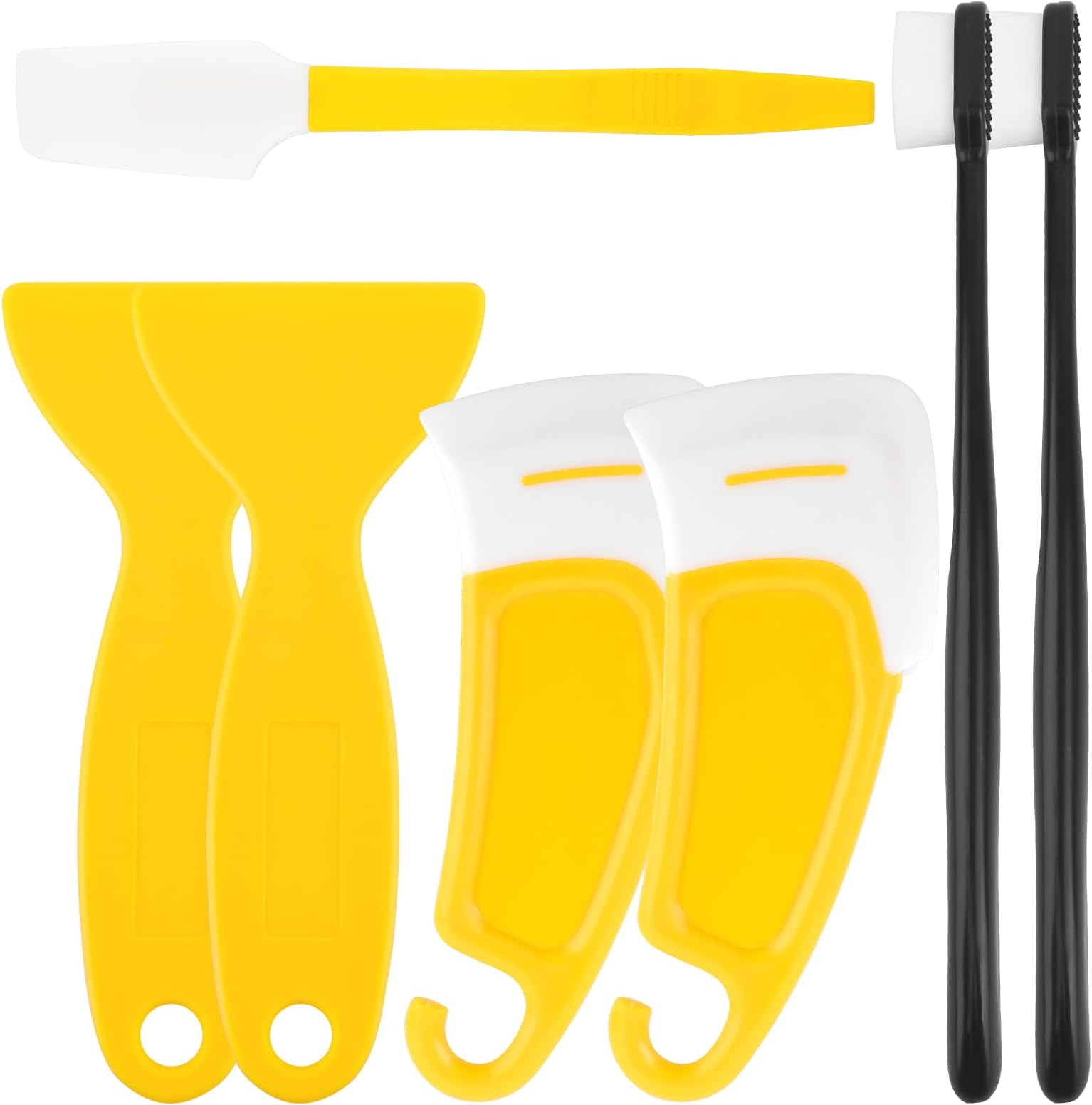 7Pcs UV Resin 3D Printer Must-Have Tool, Silicone Spatula, Scraper, Brush for Resin Transfer Cleaning and Protect Release FEP Film Vat Tank, 3D Printer Accessories