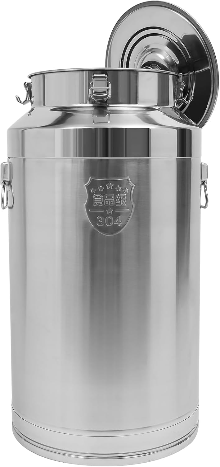 Insulated 2.91Gal Stainless Steel Milk Can - Portable Beverage Dispenser for Hot & Cold Drinks, Perfect for Camping, Parties, & Catering (Blue)