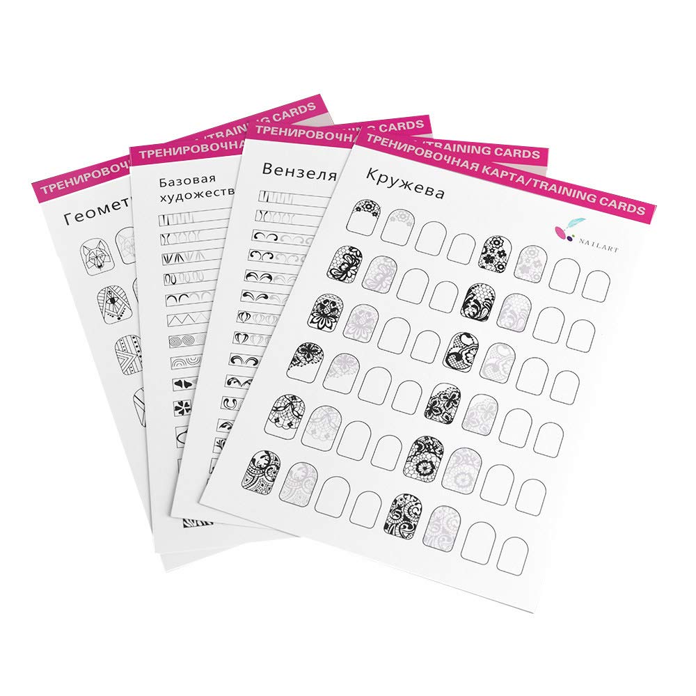 Modello per esercitazione nail art disegno pittura libro di esercizi strumento di apprendimento per principianti modelli intagli linee di diamanti