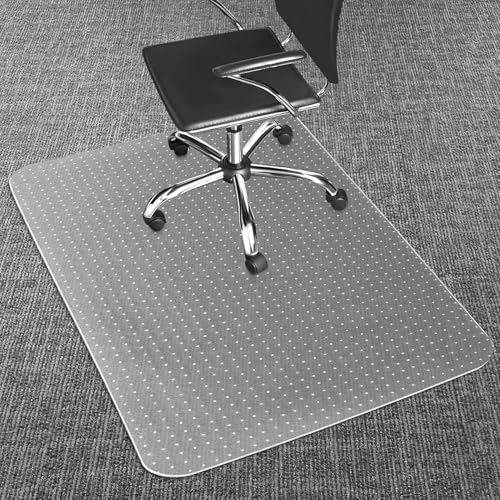 Mumoo Bear Office Chair Mat for Carpets, Clear Desk Floor Mat for Low, Flat and No Pile Carpeted Floors, Thick and Sturdy Carpet Protector for Desk Chair (36"*48")