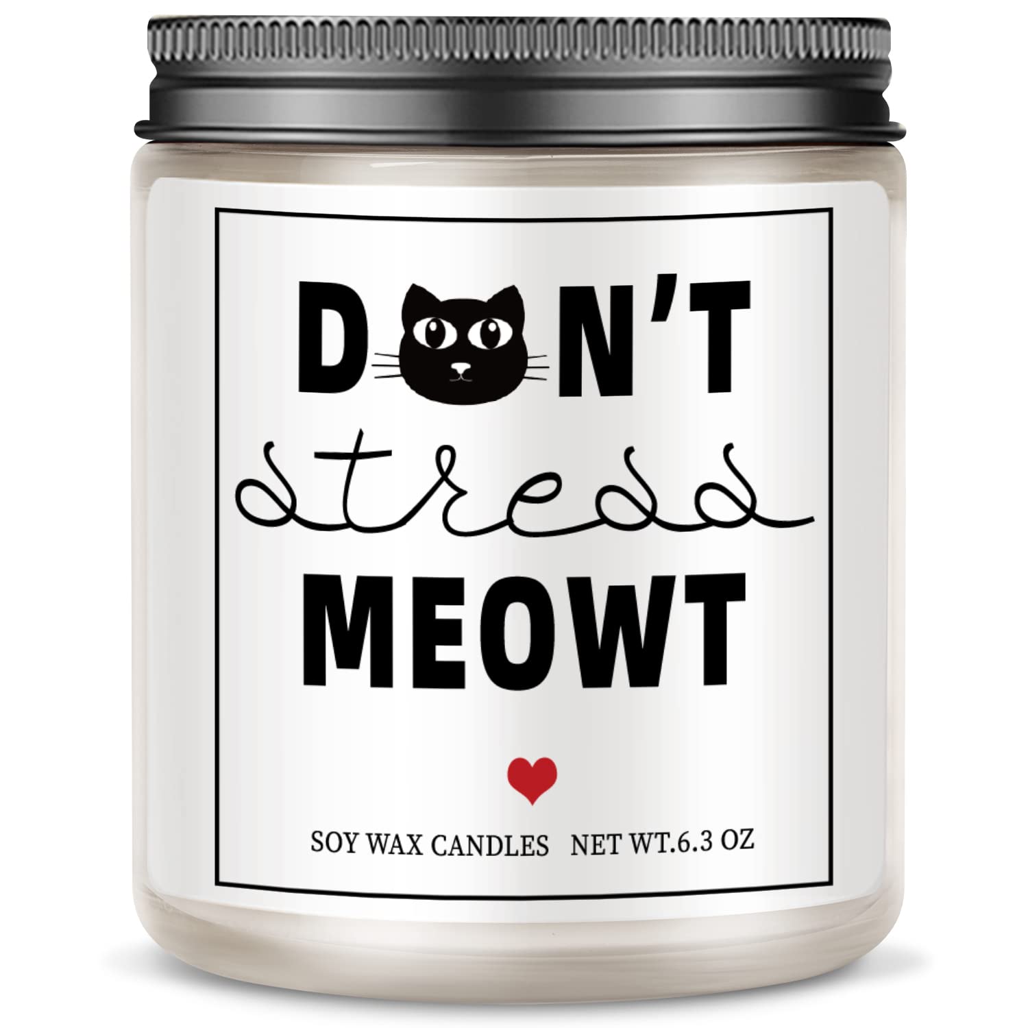 Don't Stress Meowt Cat Lover Gifts for Women Cat Mom Birthday Gifts for Women Cute Gifts for Cat Lovers Cat Themed Gifts Crazy Cat Lady Gifts for Women Her Best Friends Cat Dad Pet Parents Gift Candle