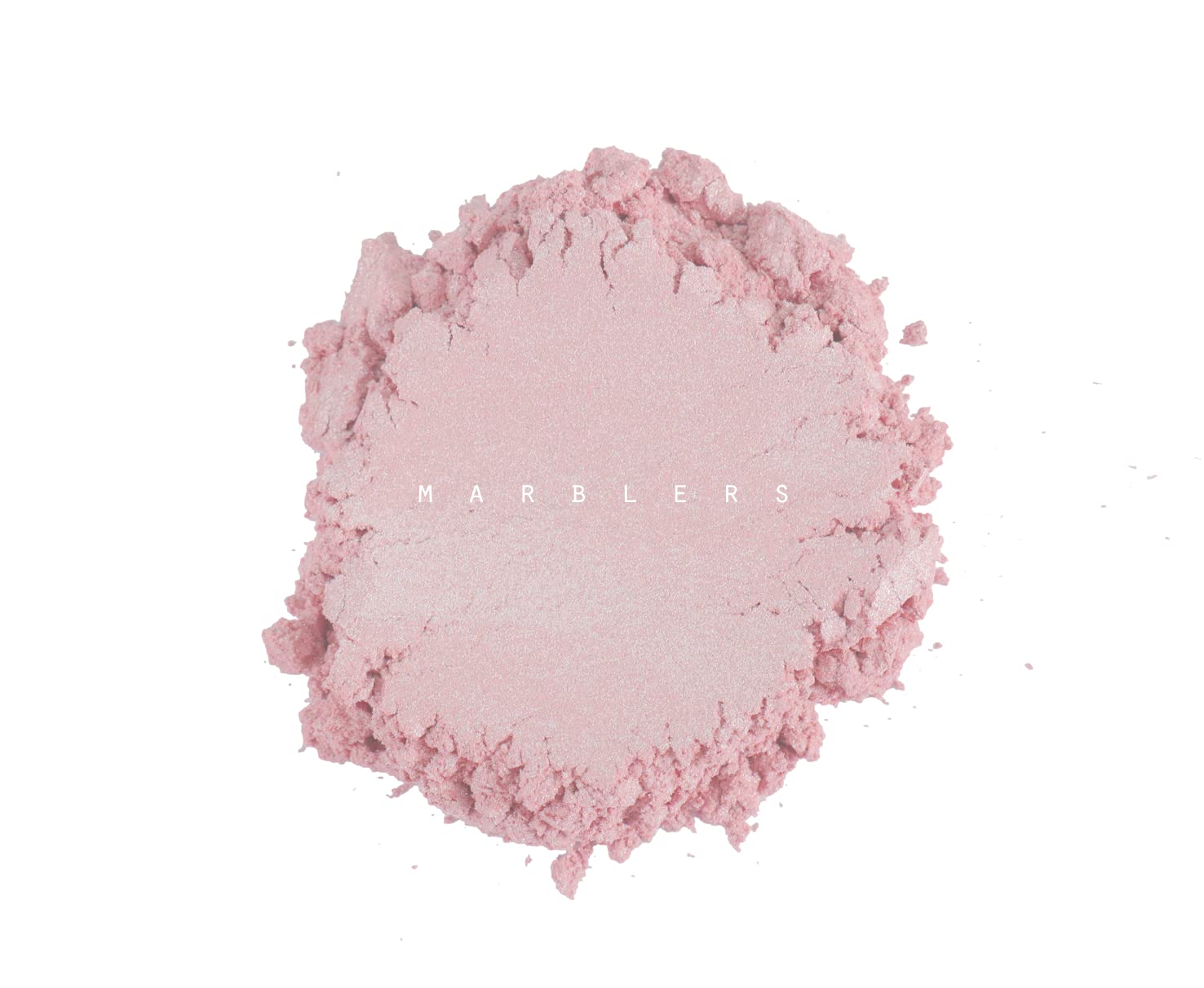 MARBLERS Poudre de mica rose [rose coquille d'œuf] 28 g | Qualité cosmétique | Pigment de résine époxy | Teinture | Non toxique, végétalien, sans cruauté envers les animaux | Brillant à lèvres, ongles