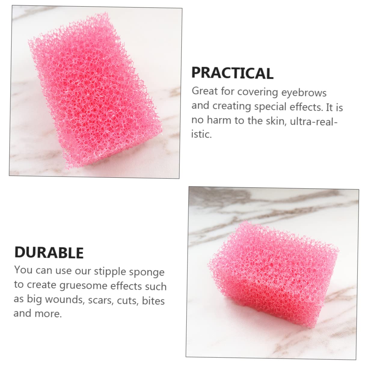 FRCOLOR 20piezas Esponjas De Maquillaje Efecto Especial Para Halloween Para Cosplay y Creación De Heridas Material Seguro y Saludable Uso Versátil Fiestas y Representaciones