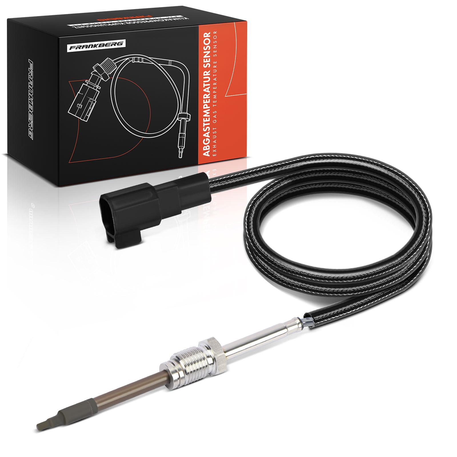 Frankberg Sensore temperatura gas di scarico Sensore gas di scarico 2-Poli Compatibile con Galaxy Galaxy MK II Van Kug.a II Mondeo IV Mondeo IV Berlina Mondeo IV Turnier S-Max Replace# 1797830