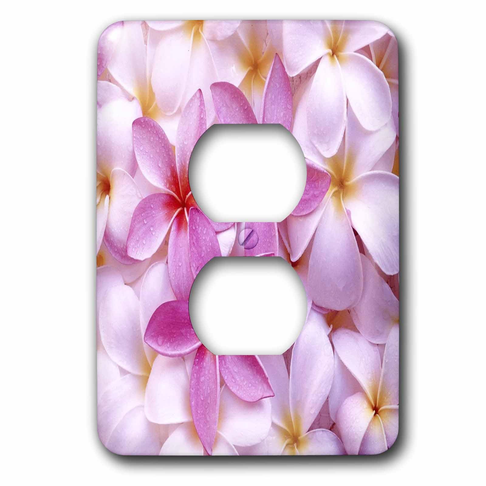Plumeria cache-prise rose 3dRose LSP_55235_6 de décoration murale fleurie