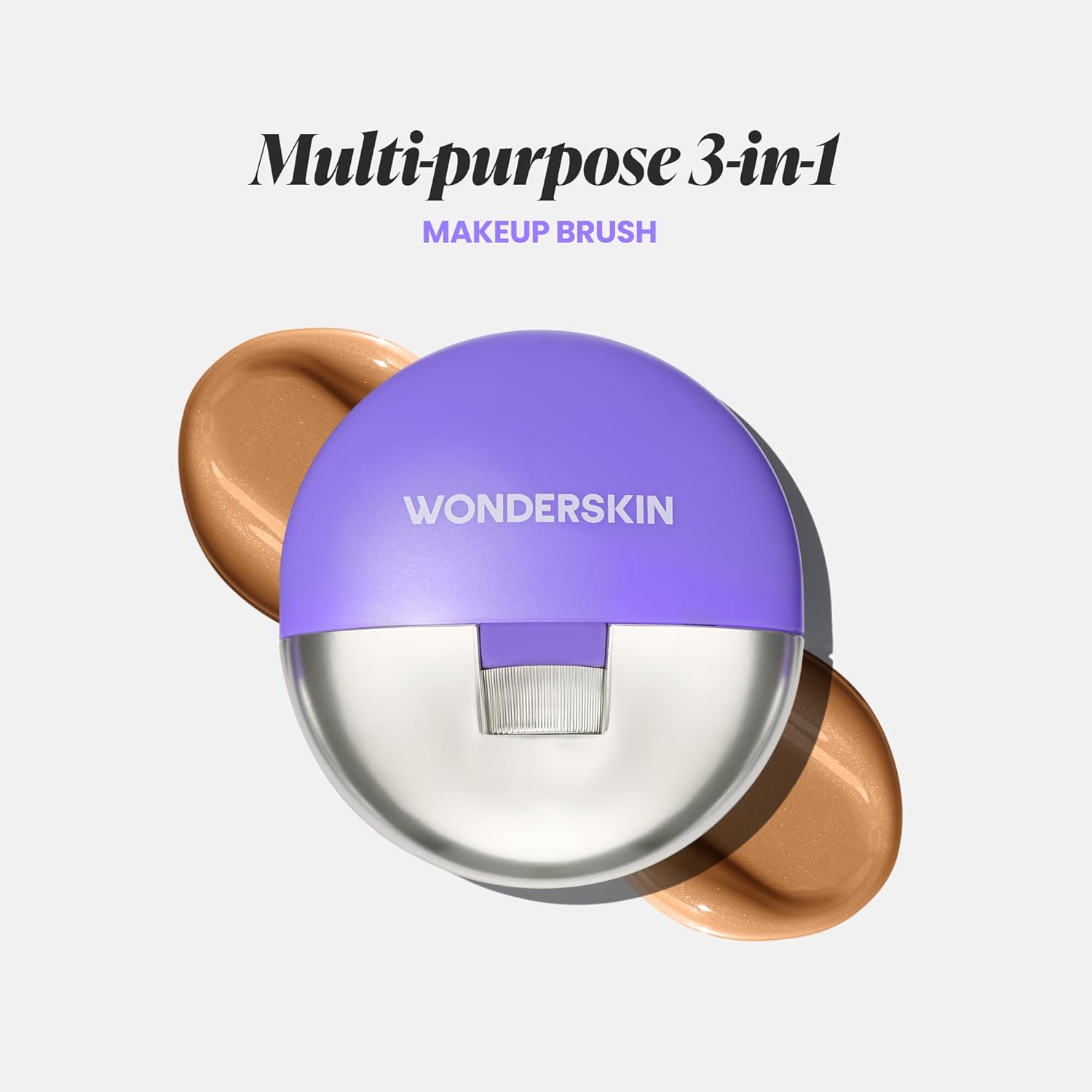 Wonderskin Dial-It-Up Brush – Adjustable 3-in-1 Makeup Brush for Foundation, Powder & Creams – Sheer to Full Coverage – Ergonomic Precision Design - Image 2