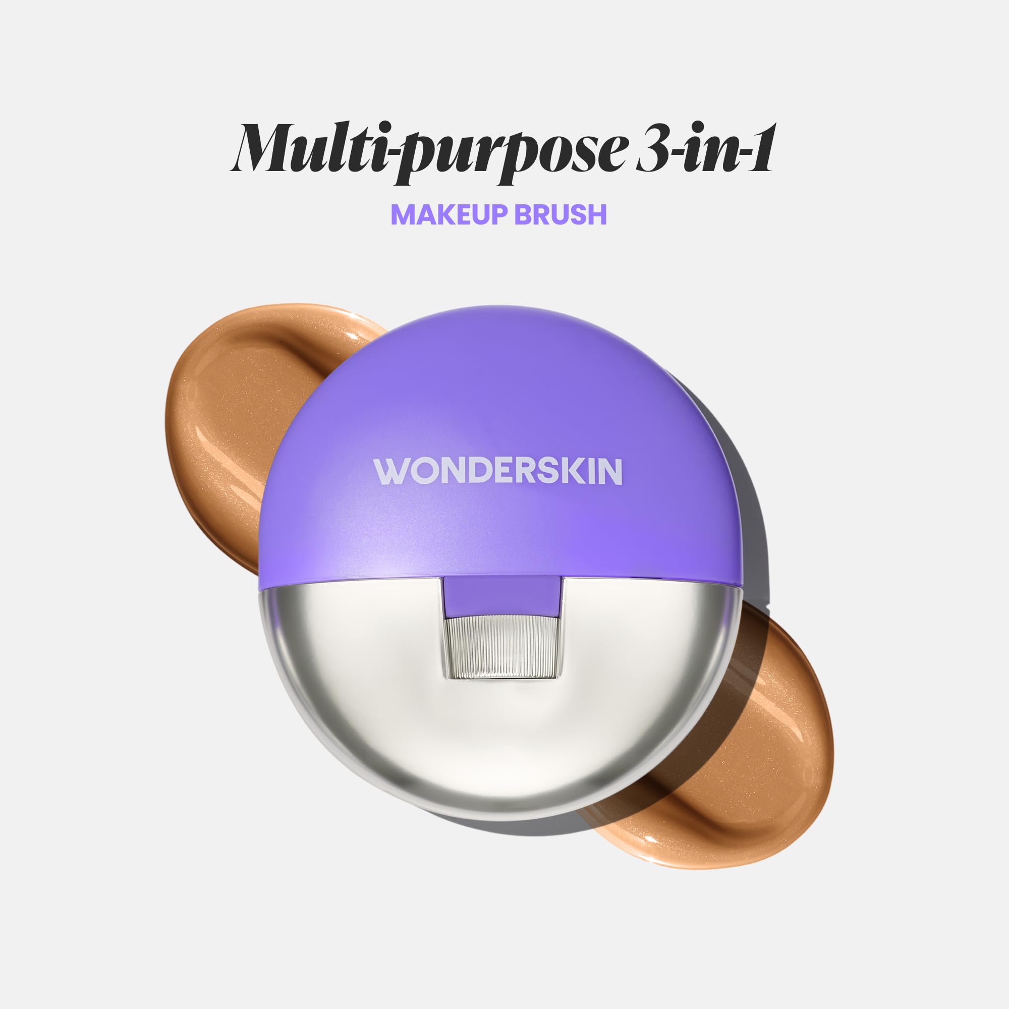 Pennello Wonderskin Dial-It-Up – Pennello da Trucco Regolabile 3 In 1 per Fondotinta, Cipria e Creme – Copertura Da Leggera a Completa – Design Ergonomico di Precisione
