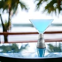 Vista 4 de Qualia Glass Juego de 2 Martini de mármol blanco