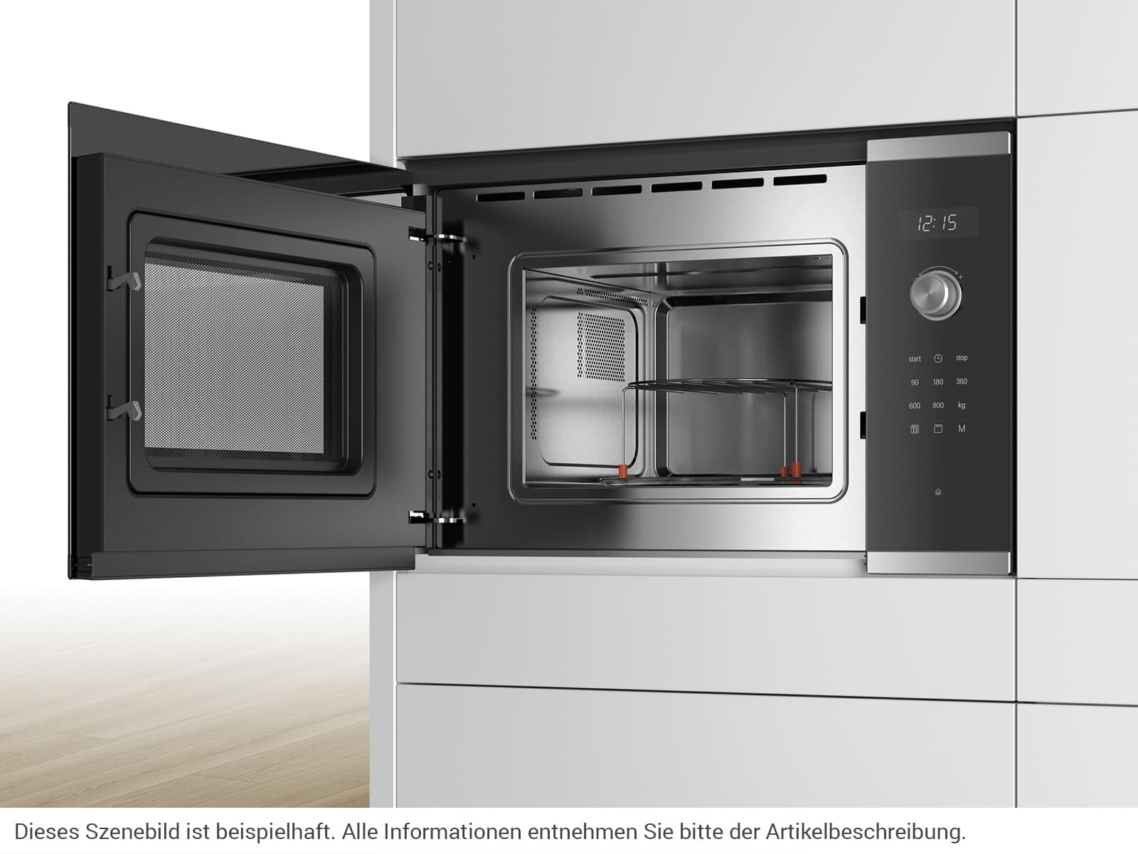 Bosch BEL524MS0 Série 6 - Micro-ondes intégrable, 60 x 38 cm, 20 litres, Blanc