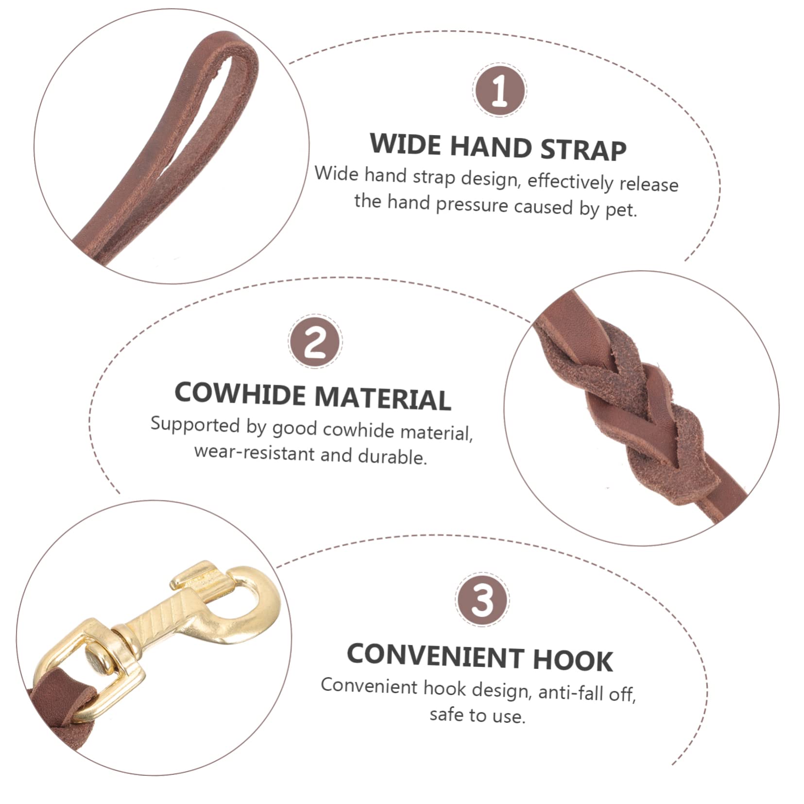 Kisangel 3pièces Laisse De Traction pour Chiens Corde pour Chiens De Moyenne à avec Idéale pour Promenades Sécurisées Et Confortables