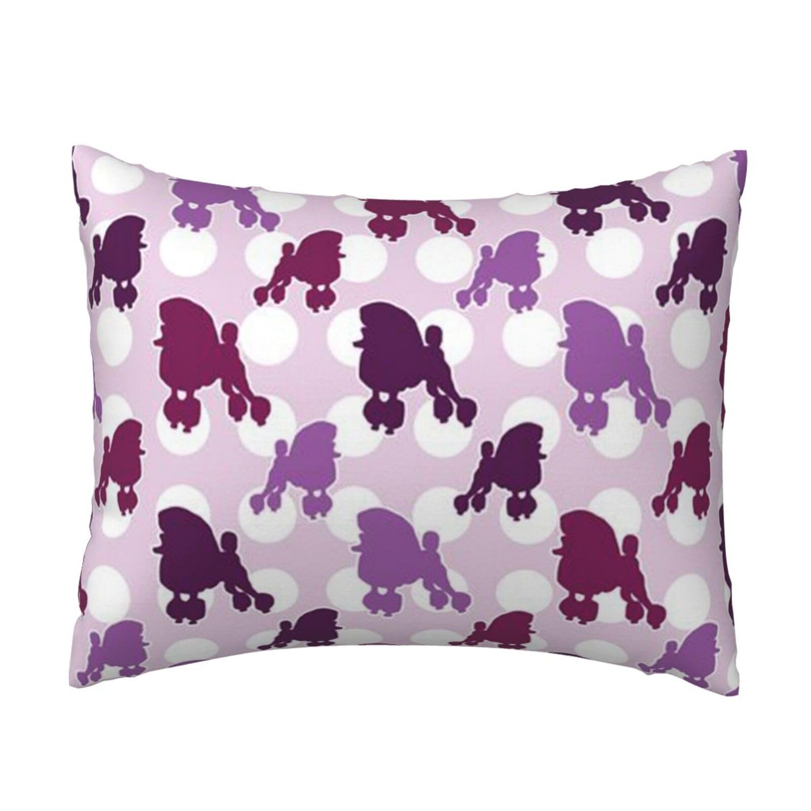 YFSGDLBN purple Poodle Polka Dot printed Pillow Case 20x26in decorative Cushion Cover pillowcase