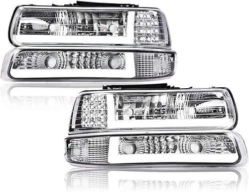 Vista 78 de PIT66 - Faros delanteros LED, compatibles c/99-02 Chevy Silverado 1500 2500/01-02 Silverado 1500HD 2500HD 3500/00-06 Tahoe Suburban 1500 2500