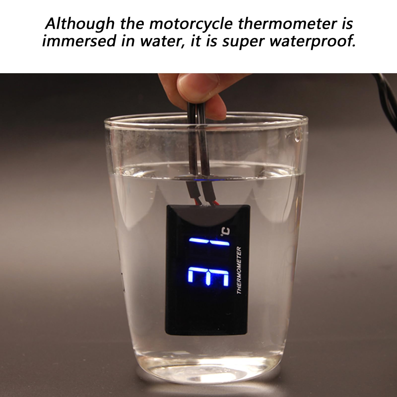 Termómetro digital de temperatura de agua de motocicleta, adaptador de sensor de temperatura de sonda de metal Adecuado universalmente para motocicletas (18 mm)