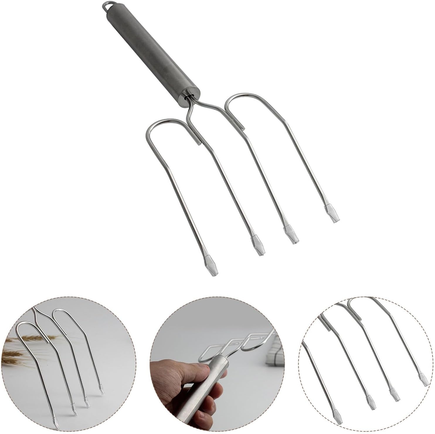 Xmas Stainless Steel Turkey Roast Fork, Barbecue Grill Lifter