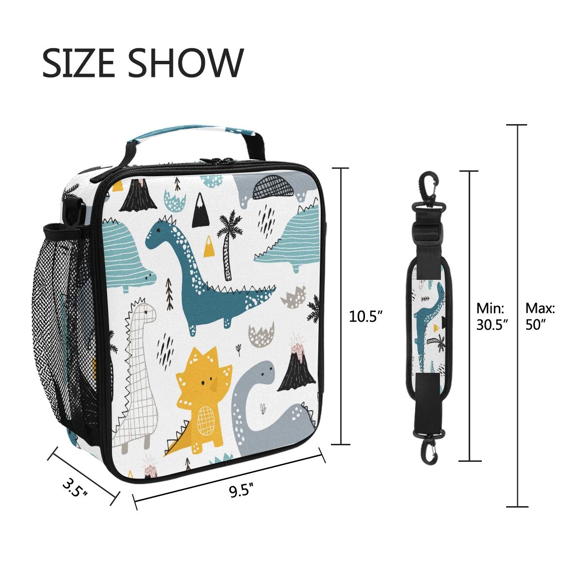 VASCHY Sac à Déjeuner Isotherme Réutilisable Pour Tout-petits Garçons Et Filles Avec Bandoulière Amovible Pour Garderie, école, Animaux De L'océan