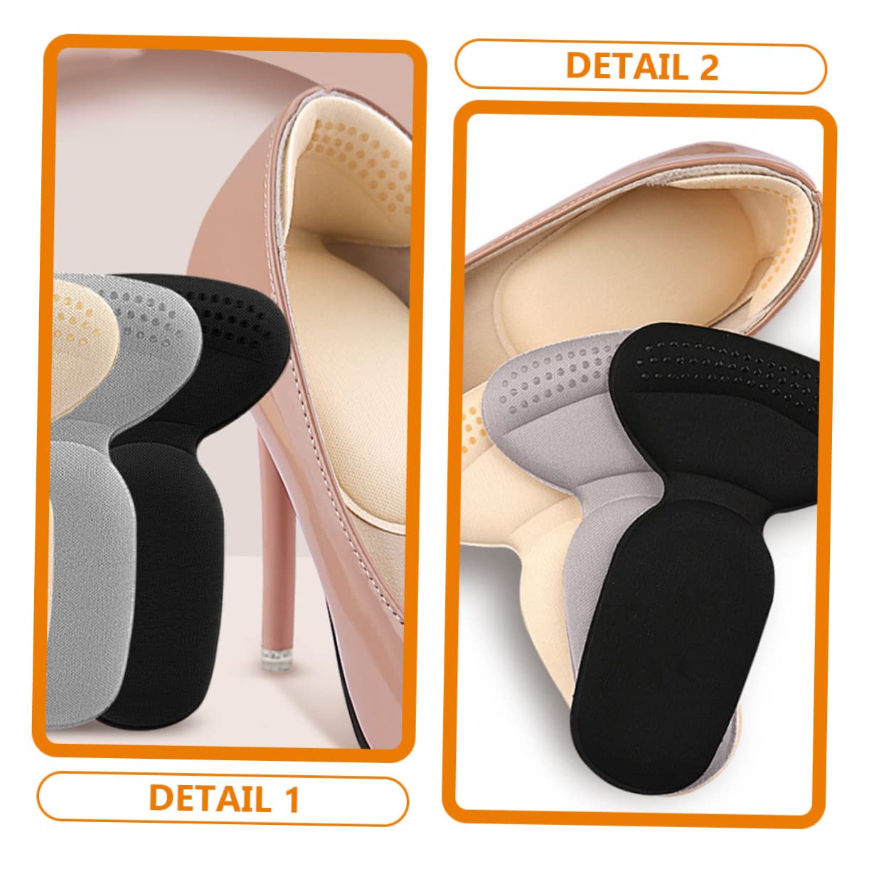 Baluue 18paare High Heel Einlegesohlen Antirutsch Fersenschutzpolster Selbstklebende Dämpfungspads Für Blasen Und Druckstellen Für Damen-high Heels