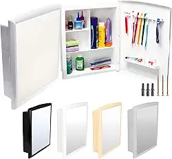 Armario Para Banheiro Grande Com Espelho Espaçoso Imperial Luxo (Branco)