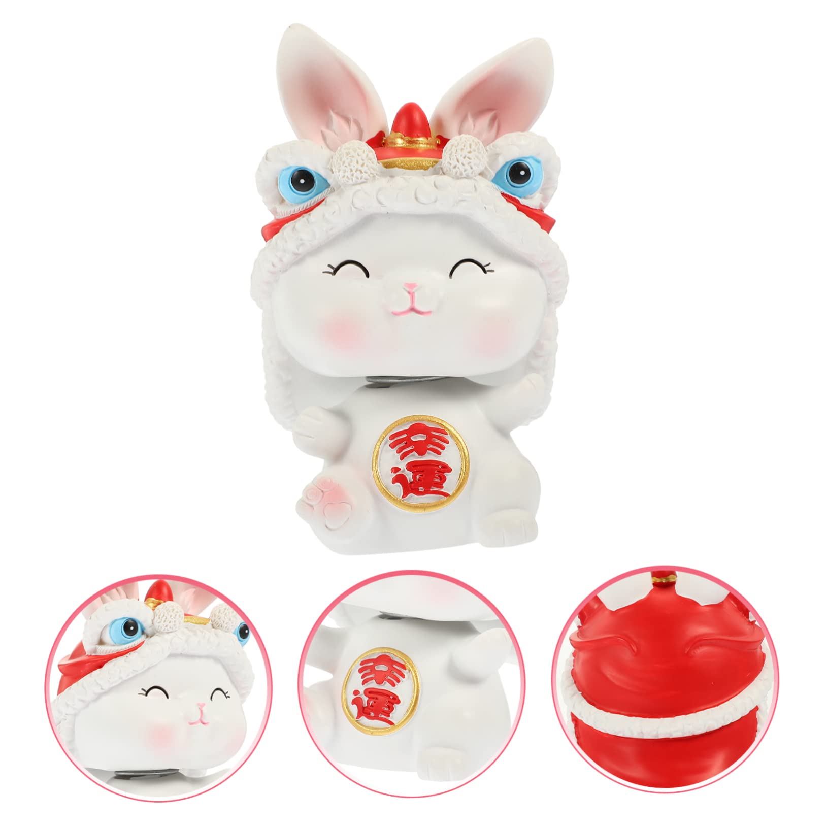 IMIKEYA 4 Pièces Ornements artisanaux en résine Micro Paysage Lapin Mini-Animaux Accessoires Auto Car Accessories Jouet Animal Figurine de Lapin pour la Maison Petit en résine