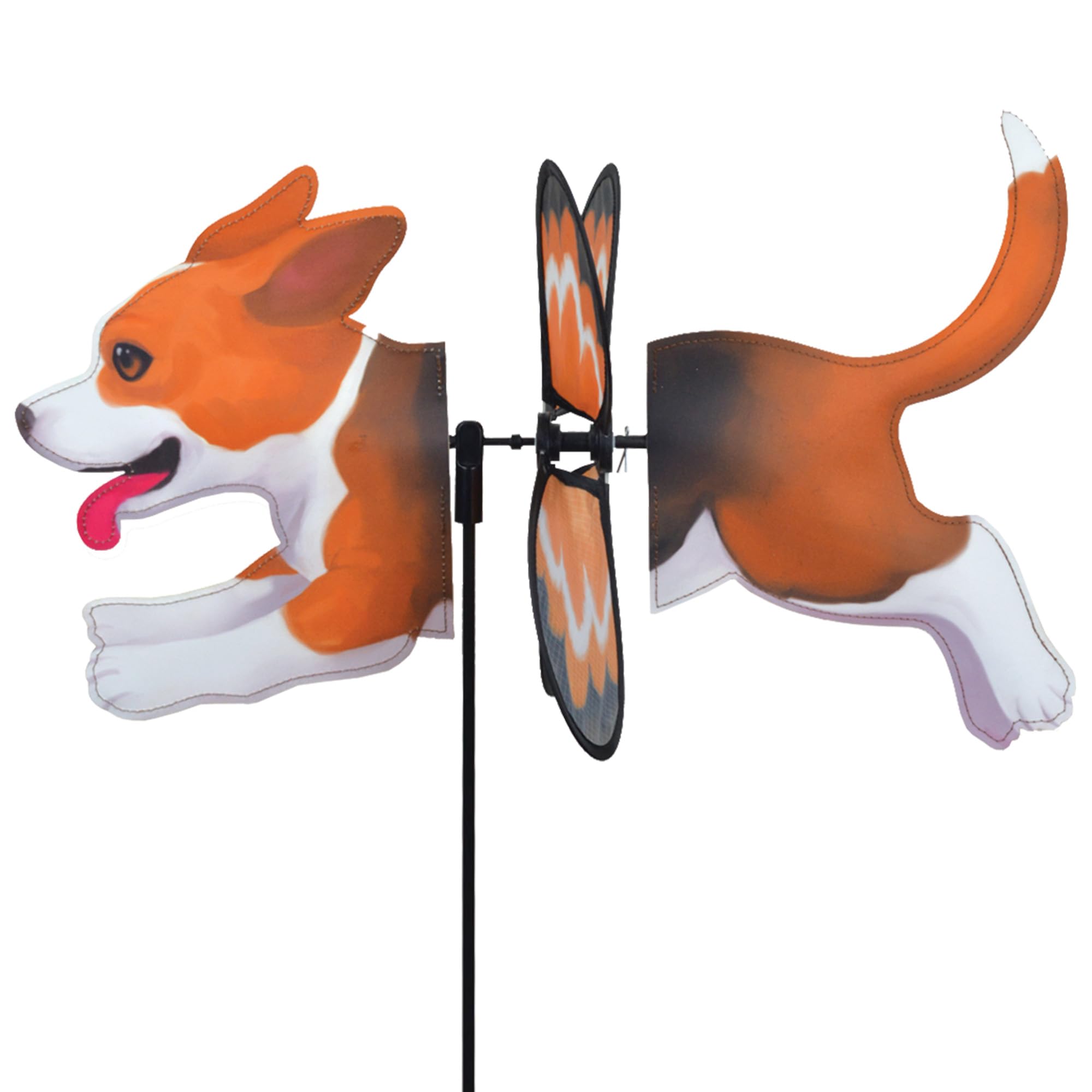 Premier Kites Beagle Petite Spinner – Whimsical Wind Spinner For Yard & Garden, Durable Weather-Resistant Fabric, Easy To Assemble, Outdoor Decor For Patios, Lawns, And More