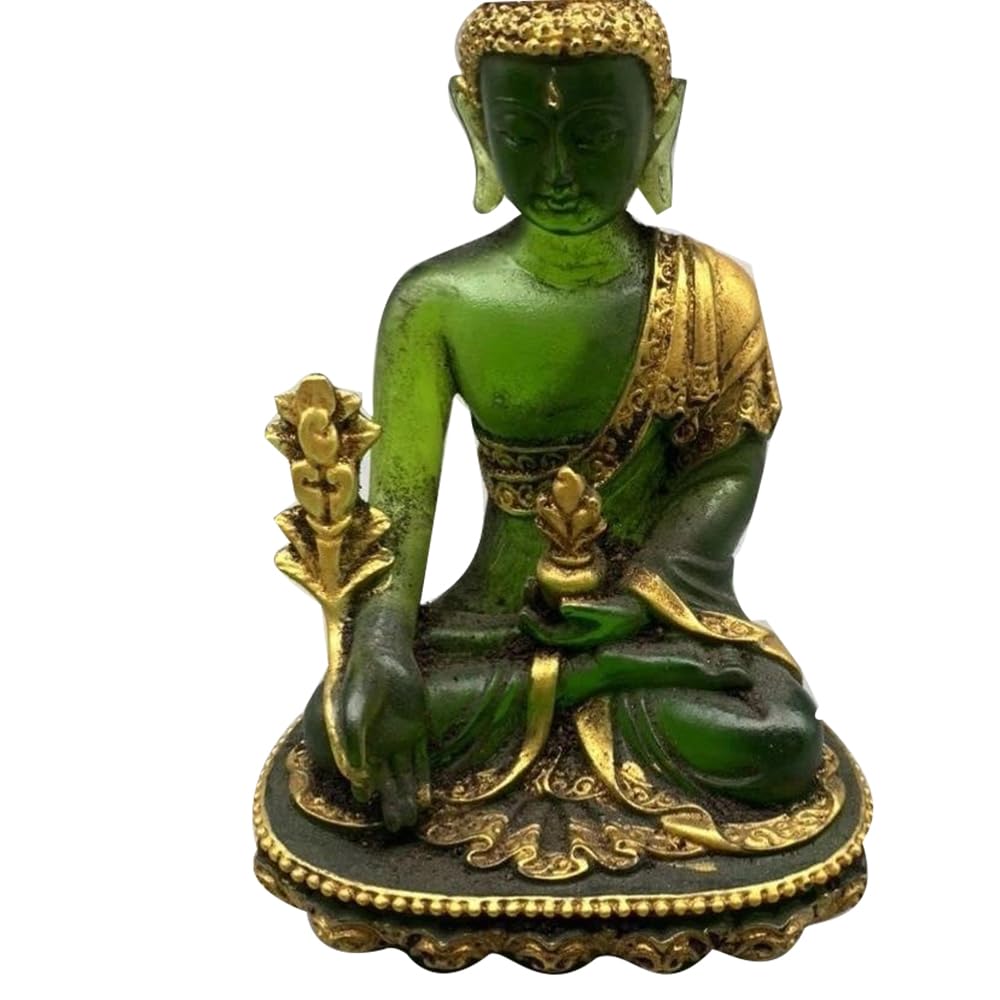 Estatua de Buda de medicina de cristal tibetano antiguo para decoración
