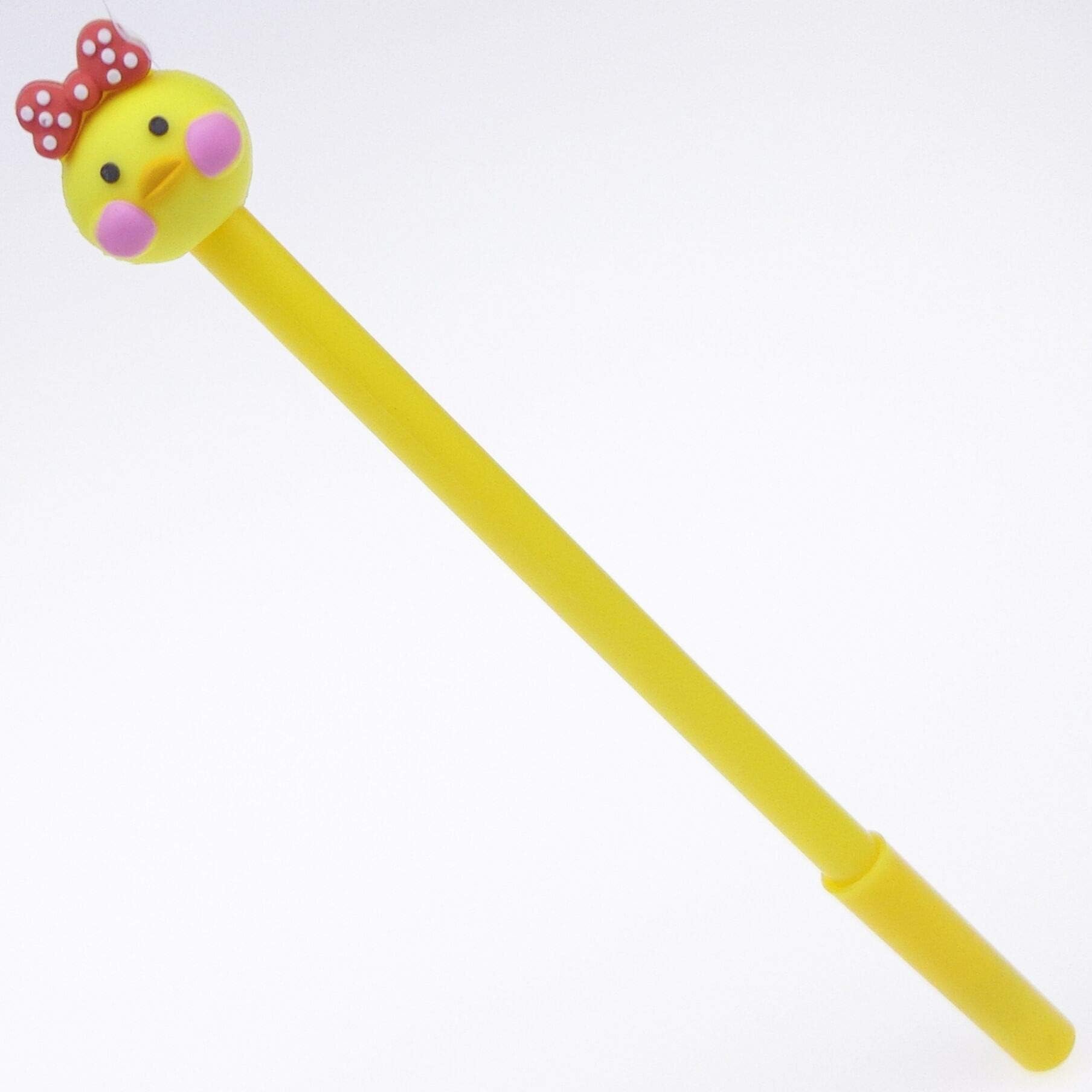 12 x Kreative Cat Expression Pen Gelschreiber Kawaii schwarz Schreib-Kugelschreiber 0,5 mm für Büro, Schule, Kinder, Zeichenstift Geschenke für Jungen und Mädchen, Studenten jeder Party gelb
