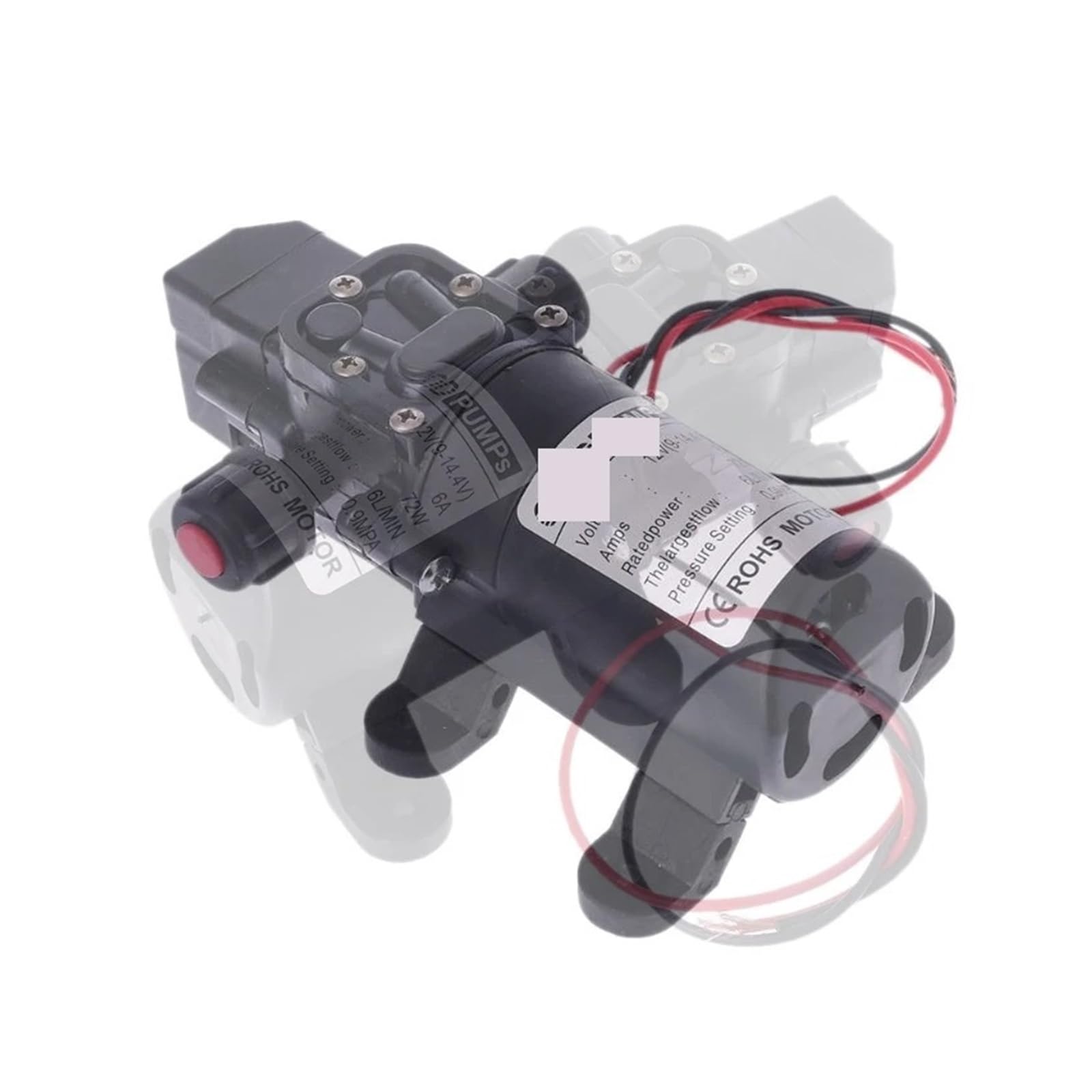 Pompe à Membrane, Vanne intellinte DC 12V 130PSI 6L/Min Eau Haute Pression diaphragme Pompe Auto-amorçante 72W Chaude