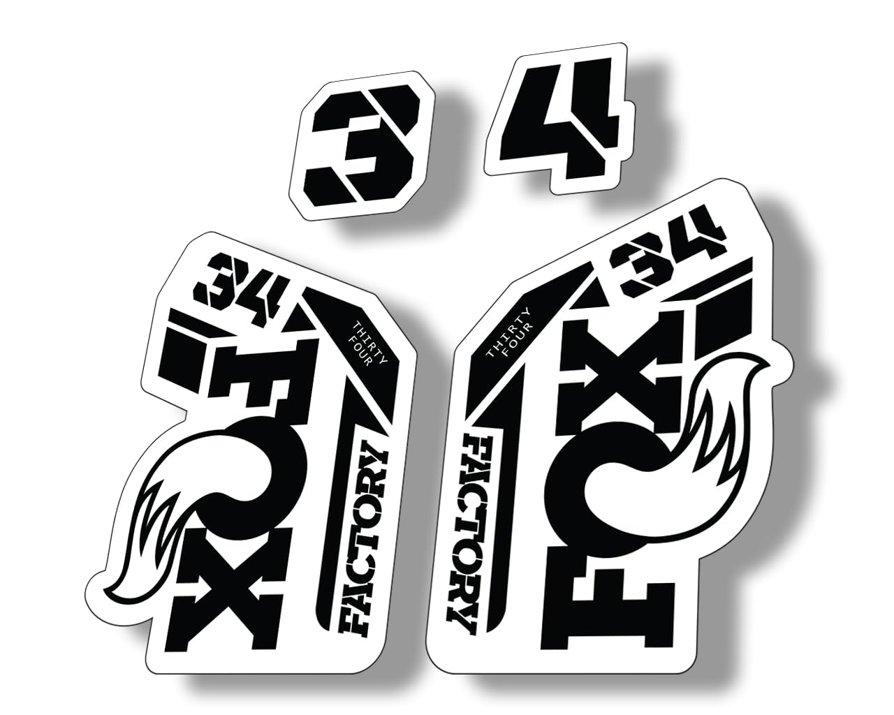 Fork Replacement Decal Sticker Compatibale for Fox 34 2021 Series Black (Glossy)
