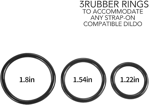 Miniatura 4 de Arnés de consolador con correa ajustable, arnés de doble agujero, cinturón de cuero suave para hombre (negro)