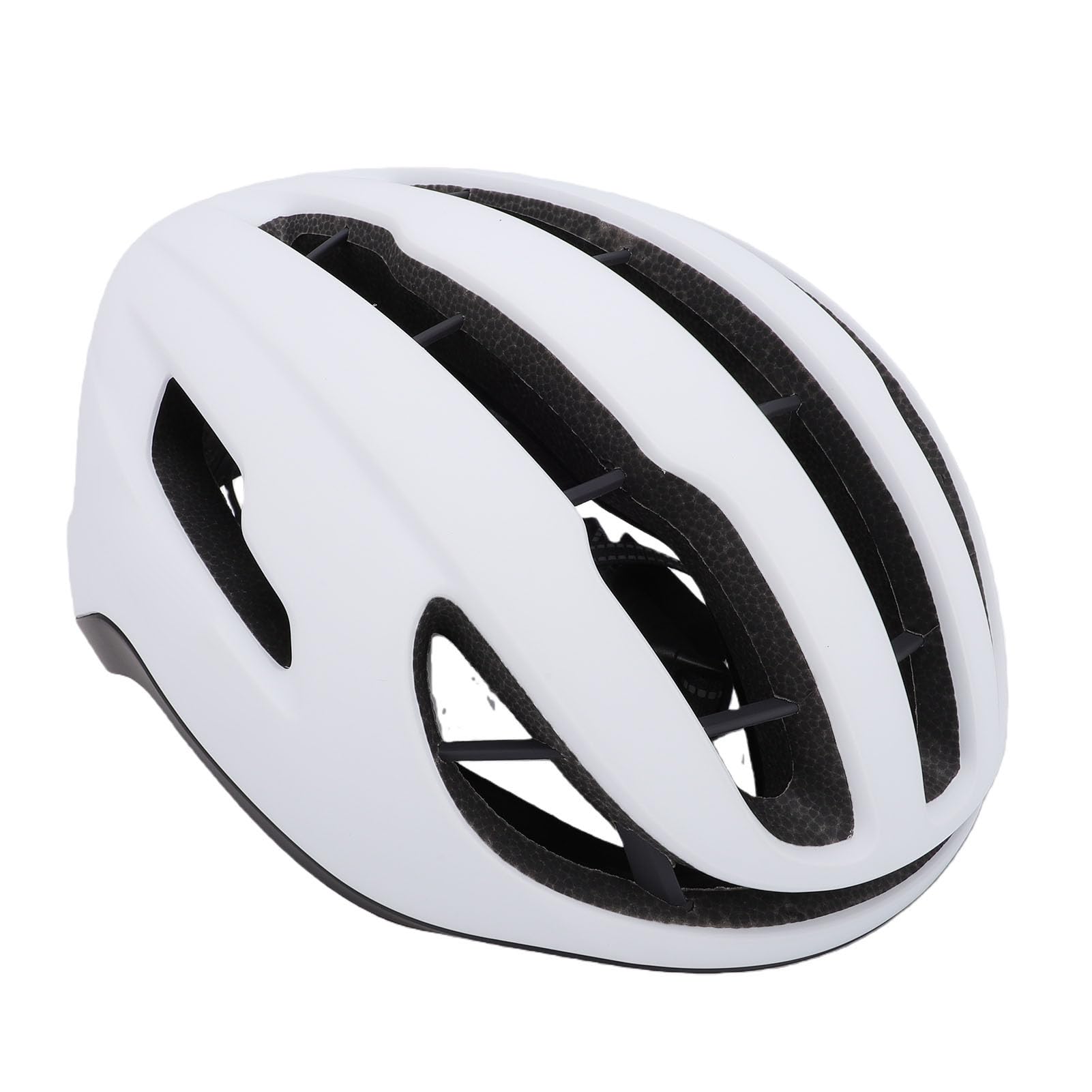 Casco da Bici Unisex Regolabile Leggero Integrato PC Ciclismo per Ciclismo su Strada e Mountain Bike Bianco e