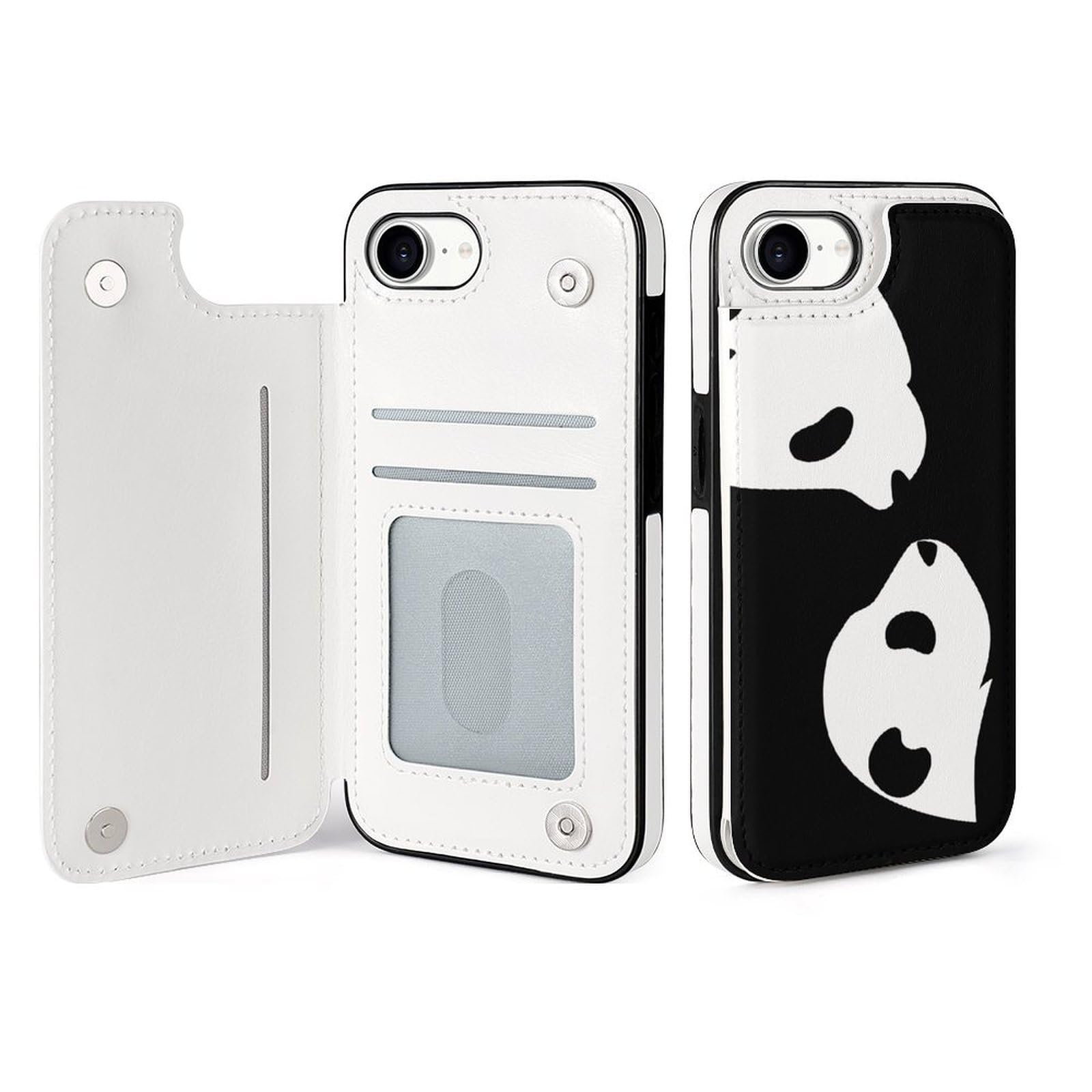 Amazon.co.jp: iPhone 16e ケース 手帳型 パンダの親子 スマホケース