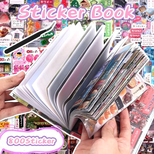 Image of 800Pcs Cute Scrapbook Stickers Travel Y2k Japanese Sticker Book for Adult Kawaii Korean Stickers for Journaling Heisei Retro Aesthetic Sticker Manga Style Decor for DIY Craft Junk Journal Gifts Parade