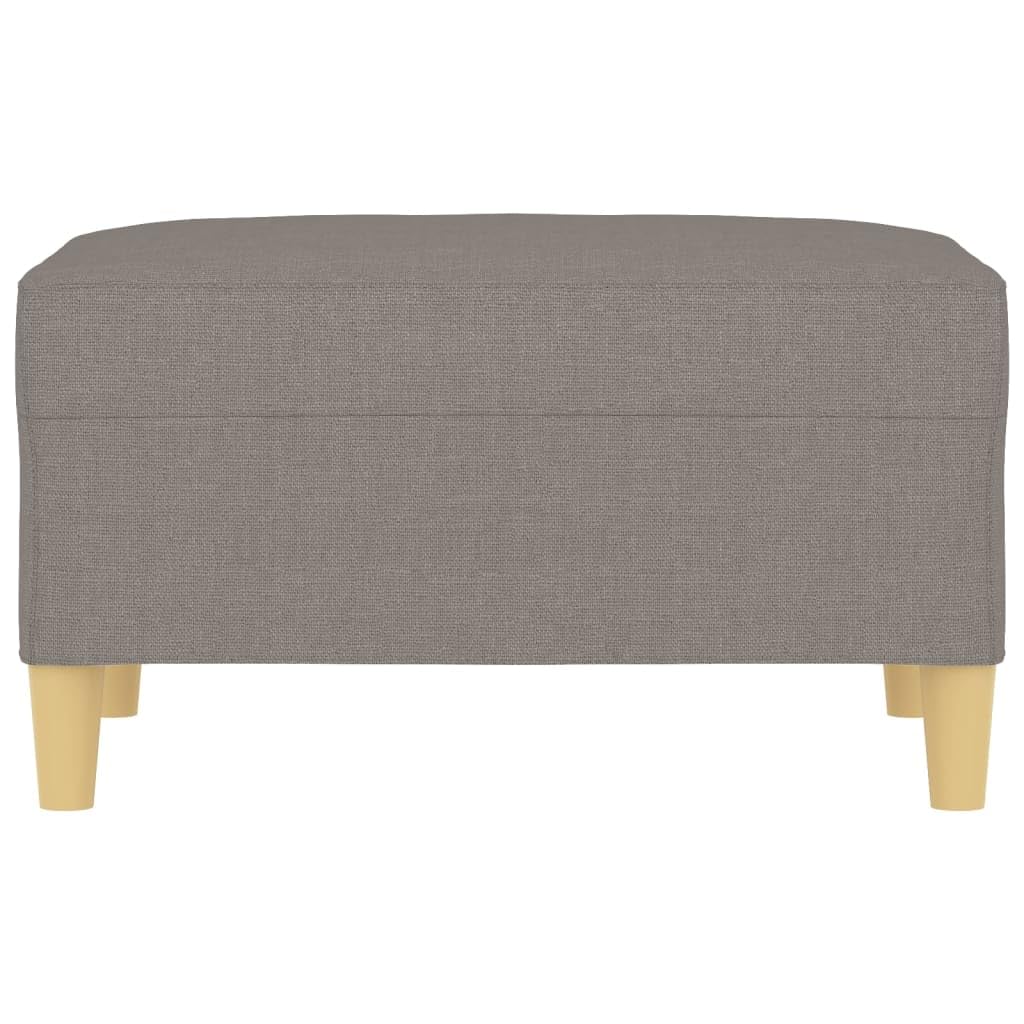 Fußhocker Taupe, 70x55x41 cm, atmungsaktiver Stoff, robuster Hocker für Wohnzimmer, Schlafzimmer, Bequeme Fußablage, zusätzliche Sitzgelegenheit