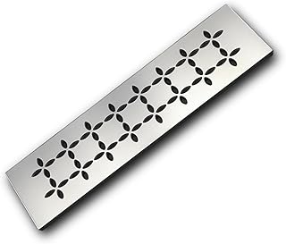 12 Inch Shower Niche Shelf 304 Stainless Steel Rectangular Bathroom Niche Shelf with Brushed Finish and Floral Design Fits Prefabricated Tile Niches Kerdi Board 1 Pack