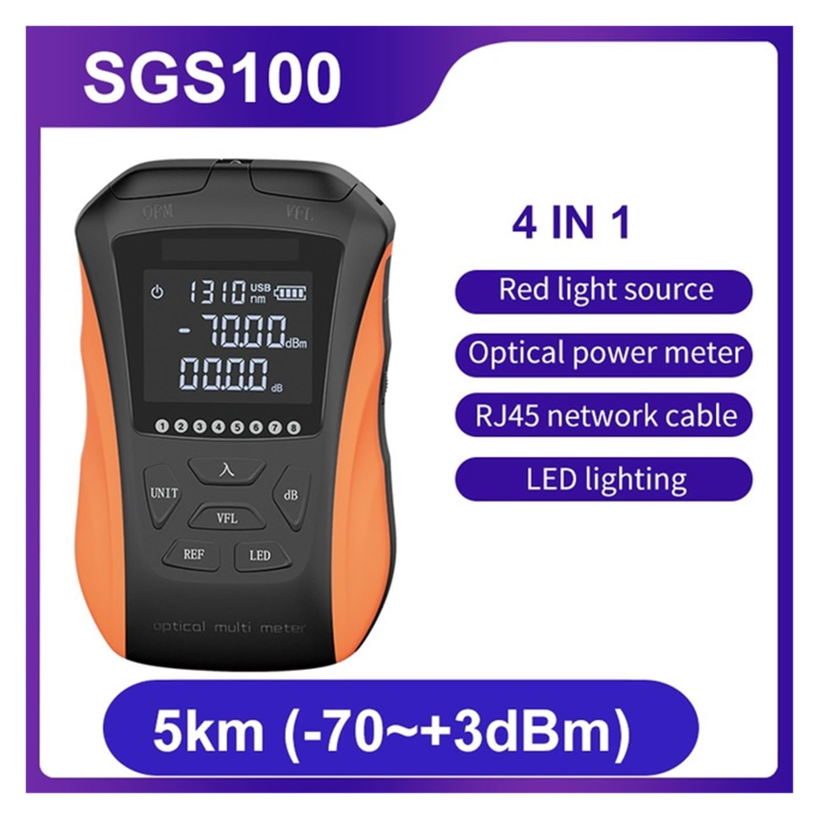 hokojix UVC Light Meter 0-1999?W/cm² Reptile UV Meter Spectrum -280NM UV Radiation Reptile Measurement Handheld Meter