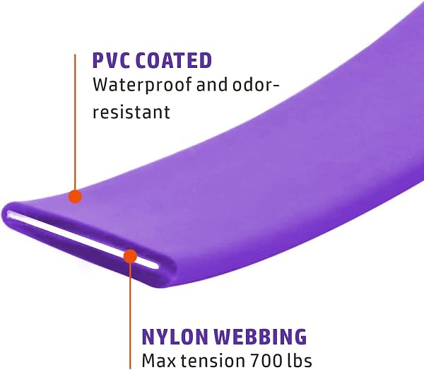 Dog Training Leash, Waterproof Long Dog Leash, Easy to Clean Long Line 6FT 10FT 15FT 30FT 50FT for Small, Medium, Large Dogs(Purple, 6FT) - 4